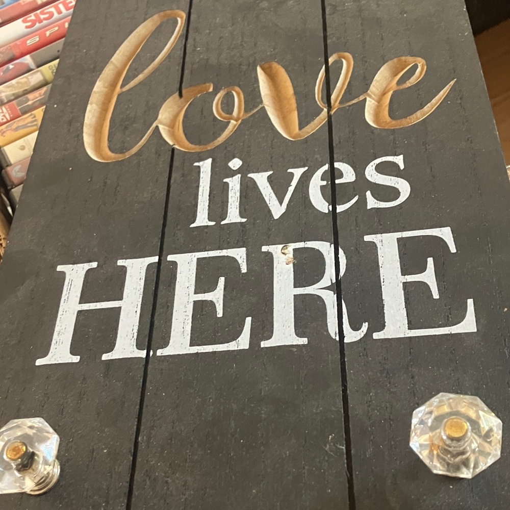 Decorative love lives here Sign